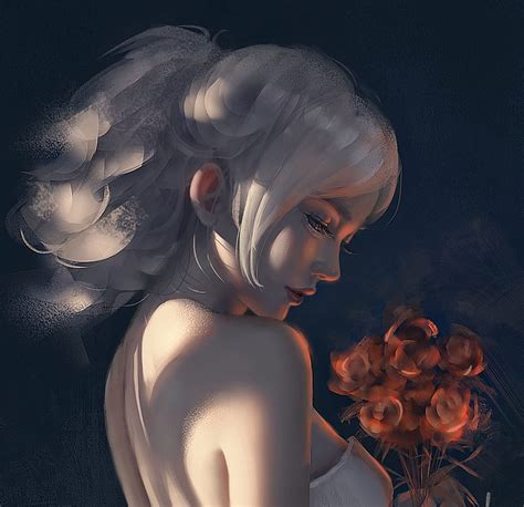 1920x1080px 1080p Free Download Lunafreya Flower Trungbui42 Final Fantasy Art Red