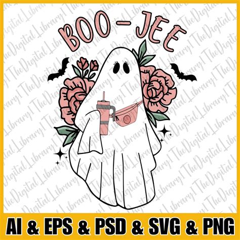 Boo Jee Ghost Boojee Stanley Tumbler Inspired Ghost SVG Etsy