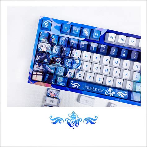 Genshin Impacto Furina Focalors Keycap Perfil Cereja Pbt Sublima O De