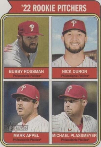 2023 Topps Heritage Topps Rookie Stars 496 Mark Appel Nick Duron