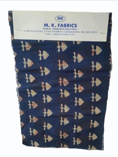 Printed Cotton Satin Fabric At Rs Meter In New Delhi Id