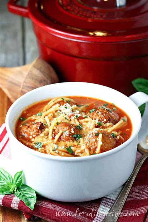 Spaghetti And Meatball Soup Let S Dish Recipes