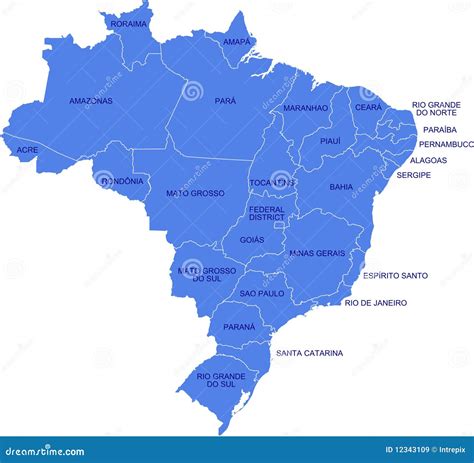 Brazil Provinces Maps Cartoon Vector 32880377