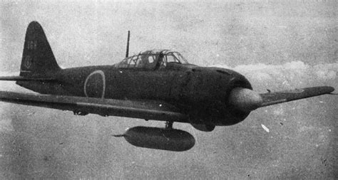 A Japanese Navy Mitsubishi A6M5 Model 52 Zero Fighter Somewhere Over