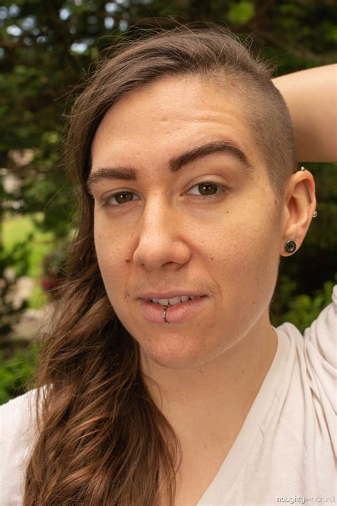 Slutty Natural Babe Shows Her Hairy Beaver Outside Photos