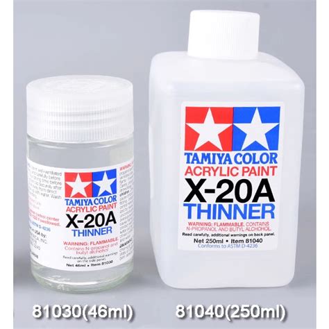 TAMIYA X 20A Water Based Paint Solvent Thinner Acrylic 46ml 250ml