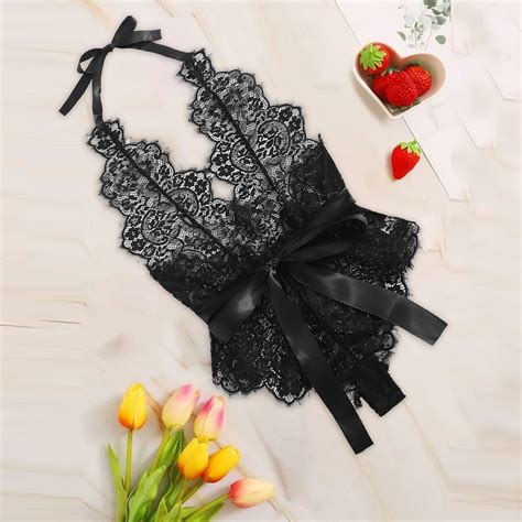 Aayomet Lingerie For Women Naughty Women Lingerie Set Lace Teddy Strap