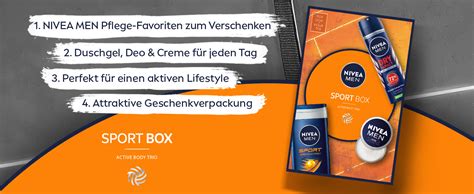 Nivea Men Sport Box Geschenkset Geschenkbox Mit Pflege Favoriten F R