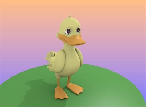 Duck Lowpoly Cartoon Free 3d Model Cgtrader