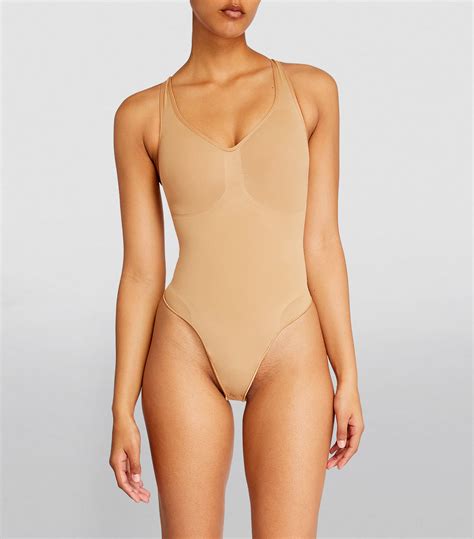 Womens Skims Nude Seamless Scoop Neck Bodysuit Harrods Uk