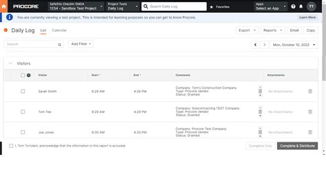 Safe Site Check In And Procore Automate The Daily Log To Improve Labor