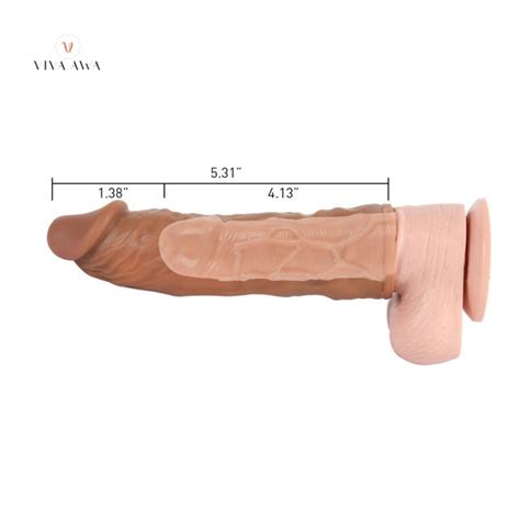 Realistic Soft Silicone Penis Sleeves Extender Enlarger Flesh Enhance Adult Sex Toy For Men