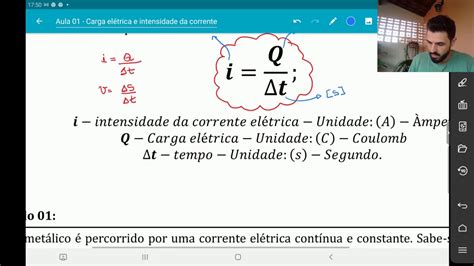 Aula 03 Intensidade da Corrente Elétrica YouTube