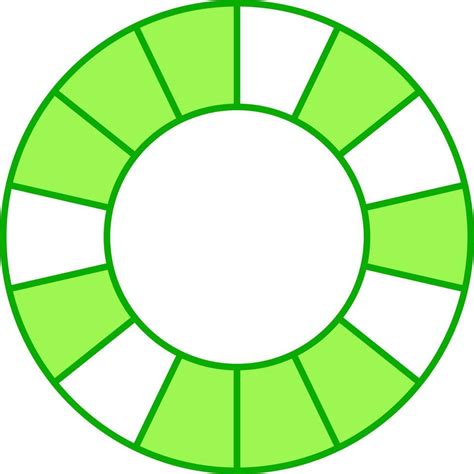 Flat Style Color Wheel Green And White Icon. 24181509 Vector Art at ...