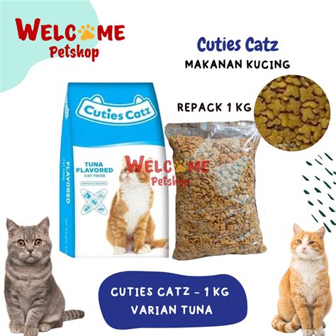 Jual Cuties Catz 1 Kg Makanan Kucing Tuna Dry Food Adult Pakan Wangi