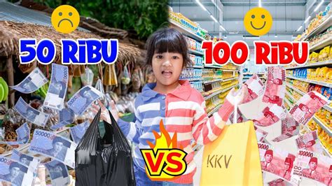 DOMINIQUE BELANJA 100 RIBU DAPET BANYAK BARANG VS BELANJA 50 RIBU DAPET