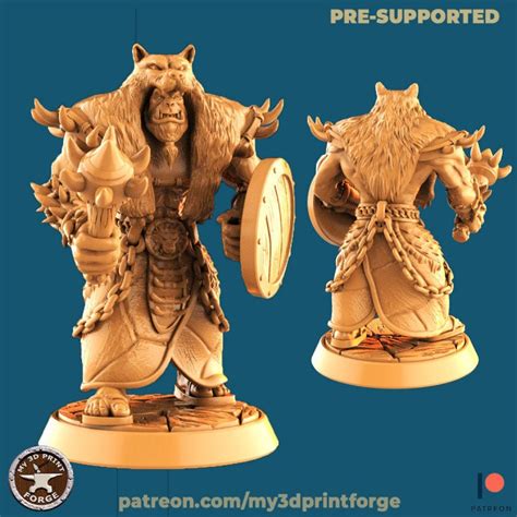 Dnd Orc Shaman Miniature For Dnd World Of Warcraft Minis Dungeons And