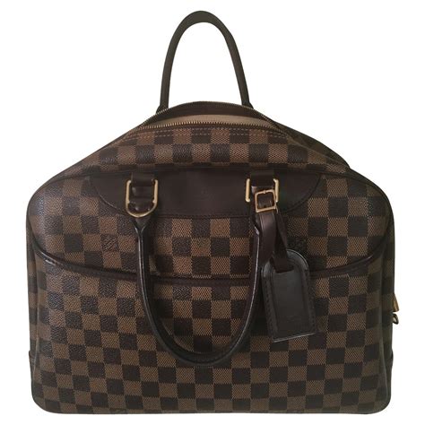 Louis Vuitton Deauville Damier ébène Commande Spéciale Cuir Marron