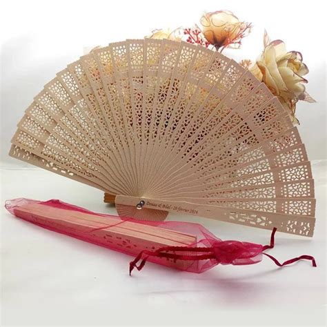 80Pcs/Lot Personalized Hand Fan Favor,Chinese Wooden Folding Fan ...