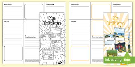 My Holidays Leaflet Template Professor Feito Twinkl