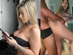 DJ blonde carioca baisant sur son balcon à heures du matin Porno Carioca Vidéos de porno