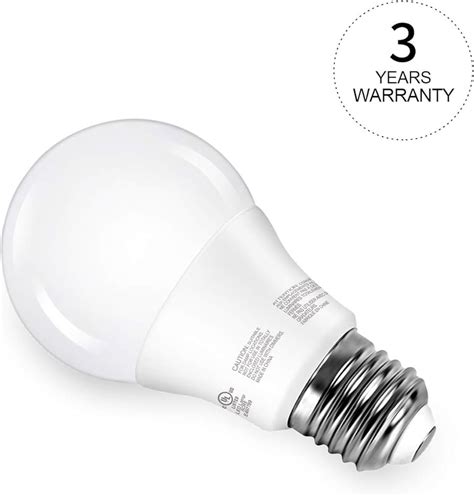 Tiwin A19 E26 Led Light Bulbs 100 Watt Equivalent 11w 60 Off