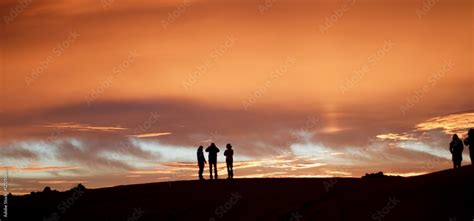 sahara desert sunrise Stock Photo | Adobe Stock