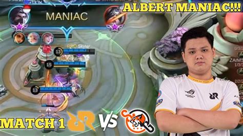 ALBERT MANIAC RRQ HOSHI VS TEAM SMG MATCH 1 MPLI 2021 MLBB YouTube