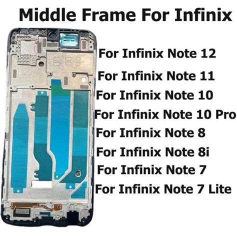 Novaphopat Middle Frame For Infinix Note I Pro Lite Front