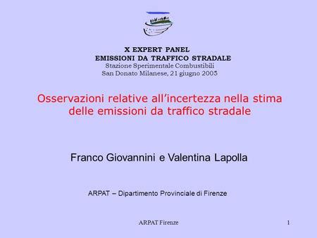 Valutazione Delle Emissioni Del Parco Autovetture Circolante In Italia