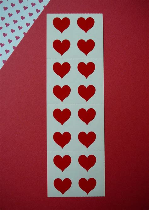 Mrs Grossmans Small Red Heart Stickers Etsy