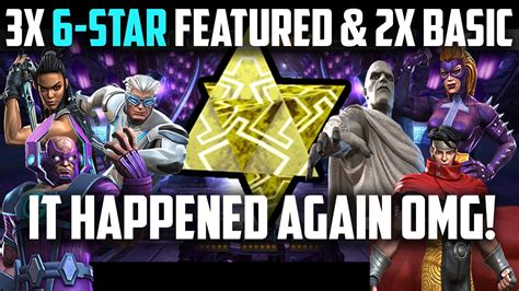 3x Featured And 2x Basic 6 Star Crystals No Way It Happened Again Marvel Contest Of