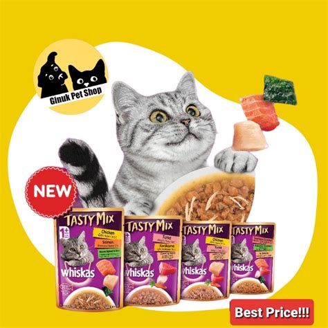 Jual Whiskas Tasty Mix Gr Chicken Tuna Seafood Cocktail Tuna