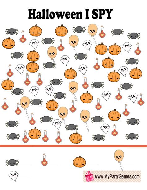 Free Printable Halloween I Spy Games for Kids | Halloween, Dia de los muertos, Muerte