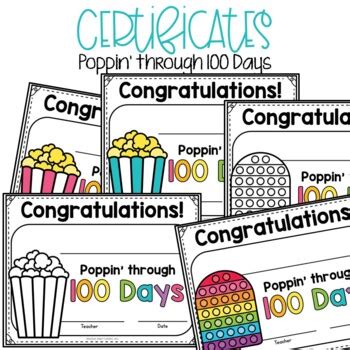 100 Days Smarter Certificate by Ashley's Goodies | TpT