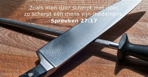 Spreuken 27:17 - Bijbeltekst - DailyVerses.net