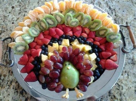 Fruit Shaped Turkey Thanksgiving Fruit Thanksgiving Treats Turkey Fruit Platter