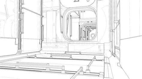 Interior of the Space Station Stock Illustration - Illustration of ...