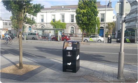 Pel Iot Solarstreetbin™ Litter Bin Installed By Galway City Council Pel