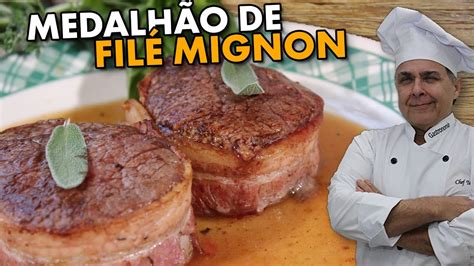 Saboroso E Suculento MedalhÃo De FilÉ Mignon Com Bacon Receita Do