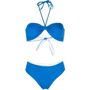 Fisico Set Bikini Con Ruches Blu Stileo It