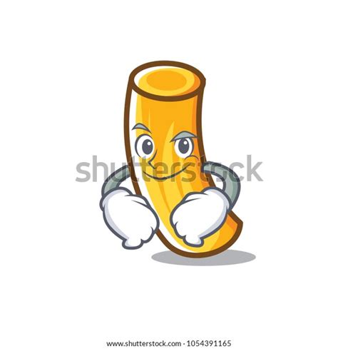 Smirking Tortiglioni Pasta Character Cartoon Stock Vector Royalty Free