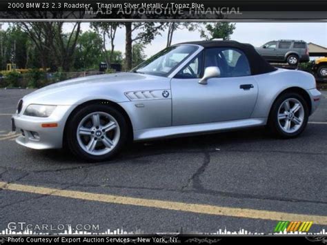 Titanium Silver Metallic 2000 Bmw Z3 23 Roadster Topaz Blue