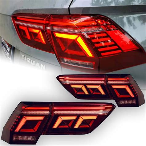 AKD Car Lights For VW Tiguan Led Tail Light 2017 2021 New Tiguan Rear