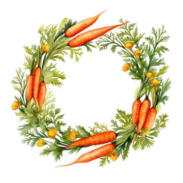 Wreath With Carrots Easter Elements Png Card Collection Easter Png