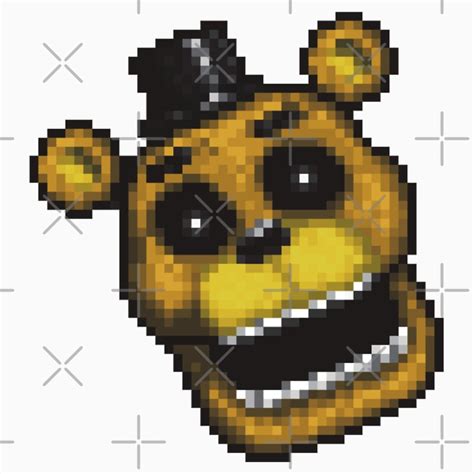 Golden Freddy Pixel Art Grid