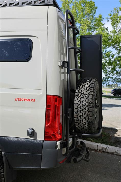 Tec Vanlife Rear Door Ladder Tire Carrier For Mercedes Sprinter Vans