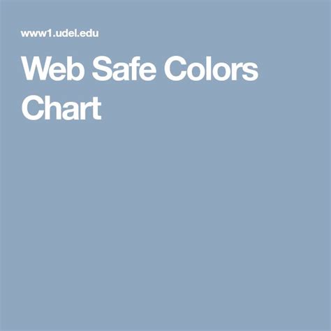 Web Safe Colors Chart in 2022 | Web safe colours, Color chart, Chart