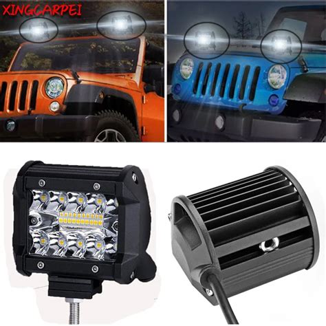 Luz Led de trabajo para vehículos Combo automotriz de 4 pulgadas y 60w