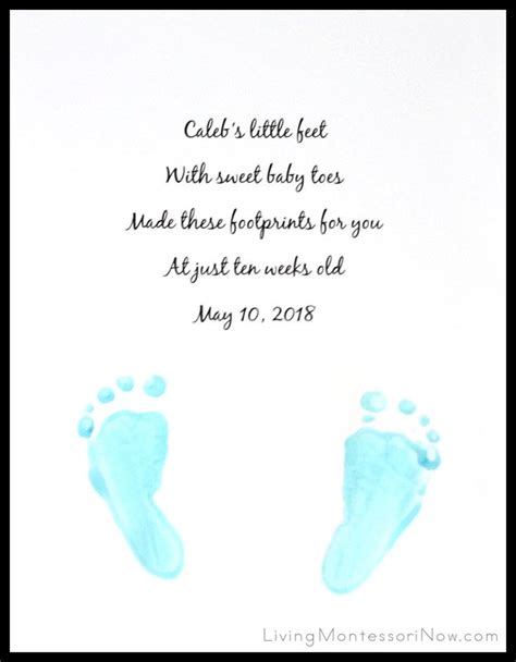 Baby Footprint Keepsake For Mother S Day Father S Day Or Grandparents